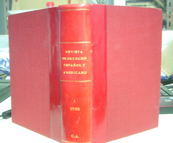 REVISTA DE DERECHO ESPAÑOL Y AMERICANO. NUMS. 7-8, AÑO 1965 E INDICES. SEGUNDA EPOCA.