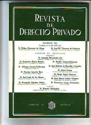 REVISTA DE DERECHO PRIVADO. DICIEMBRE 1983.