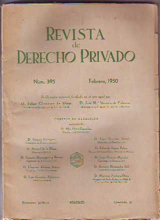 REVISTA DE DERECHO PRIVADO. FEBRERO 1950.