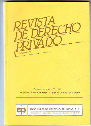 REVISTA DE DERECHO PRIVADO. FEBRERO 1996.