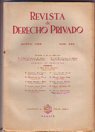 REVISTA DE DERECHO PRIVADO. MARZO 1953.