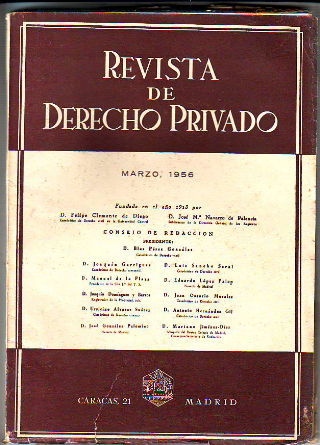REVISTA DE DERECHO PRIVADO. MARZO 1956.