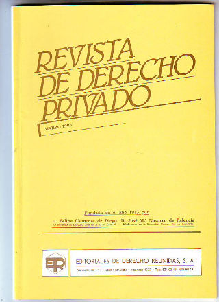 REVISTA DE DERECHO PRIVADO. MARZO 1996.
