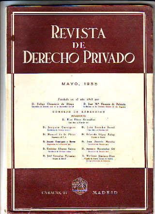 REVISTA DE DERECHO PRIVADO. MAYO 1955.