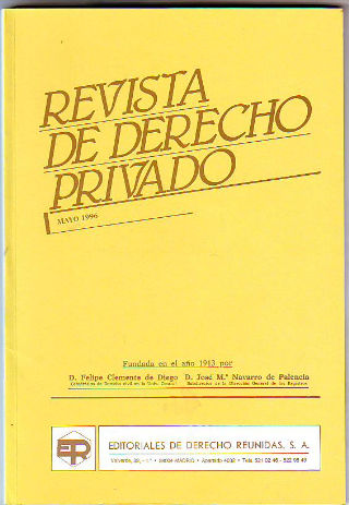 REVISTA DE DERECHO PRIVADO. MAYO 1996.