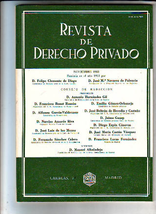 REVISTA DE DERECHO PRIVADO. NOVIEMBRE 1983.