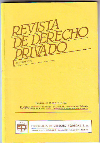 REVISTA DE DERECHO PRIVADO. OCTUBRE 1996.