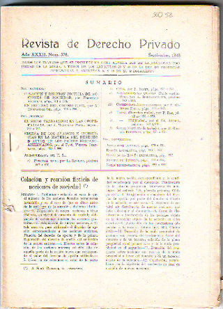 REVISTA DE DERECHO PRIVADO. SEPTIEMBRE 1948.