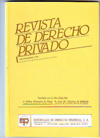 REVISTA DE DERECHO PRIVADO. SEPTIEMBRE 1996.