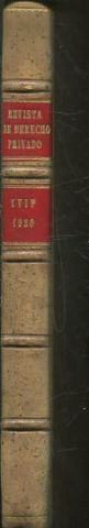 REVISTA DE DERECHO PRIVADO. TOMO XVII (ENERO-DICIEMBRE 1930).