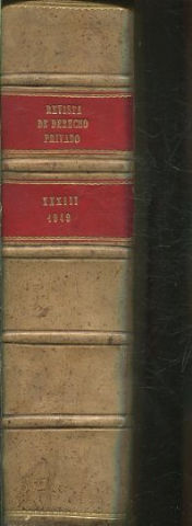 REVISTA DE DERECHO PRIVADO. TOMO XXXIII (ENERO-DICIEMBRE 1949).