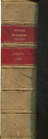 REVISTA DE DERECHO PRIVADO. TOMO XXXVIII (ENERO-DICIEMBRE 1954).