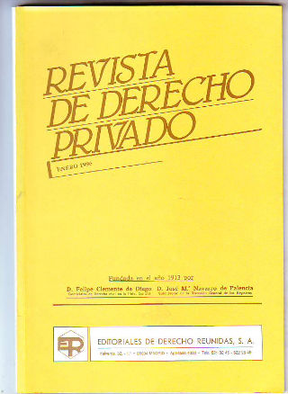 REVISTA DE DERECHO PRIVADO.ENERO 1996.