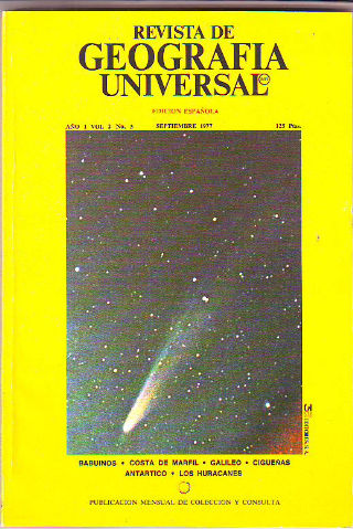 REVISTA DE GEOGRAFIA UNIVERSAL. SEPTIEMBRE 1977. COSTA DE MARFIL. GALILEO. CIGUEÑAS. ANTARTICO. LOS HURACANES. BABUINOS.