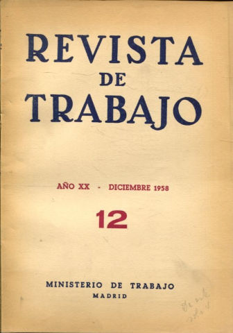 REVISTA DE TRABAJO. AÑO XX. NUM. 12.