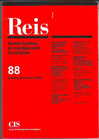 REVISTA ESPAÑOLA DE INVESTIGACIONES SOCIOLOGICAS. NUM. 88.