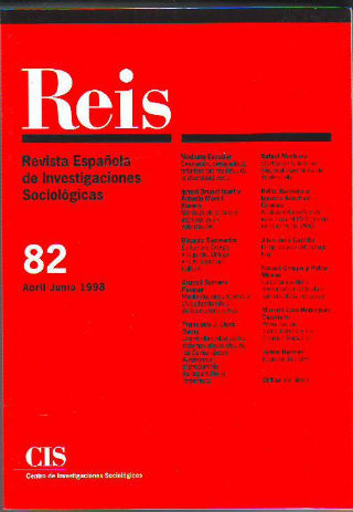 REVISTA ESPAÑOLA DE INVESTIGACIONES SOCIOLOGICAS. NUM. 82.