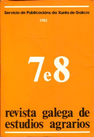 REVISTA GALEGA DE ESTUDIOS AGRARIOS. Nº 7-8.