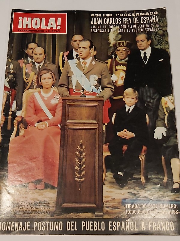 Revista ¡ HOLA !. Asi fue proclamado Juan Carlos Rey de España