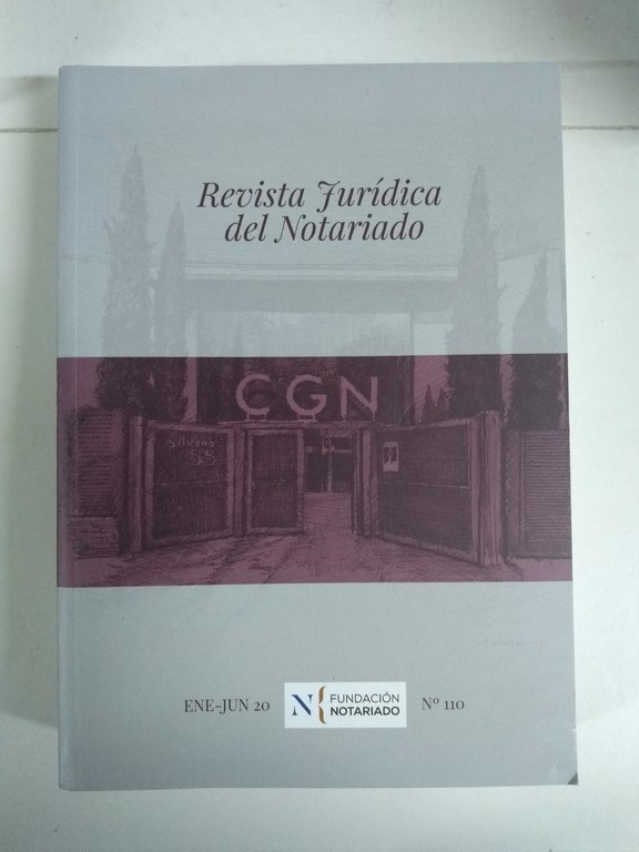Revista Jurídica del Notariado  110,