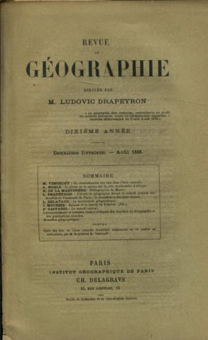 REVUE DE GEOGRAPHIE. AOUT 1886.