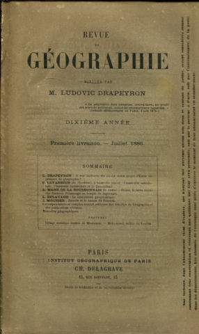 REVUE DE GEOGRAPHIE. JUILLET 1886.