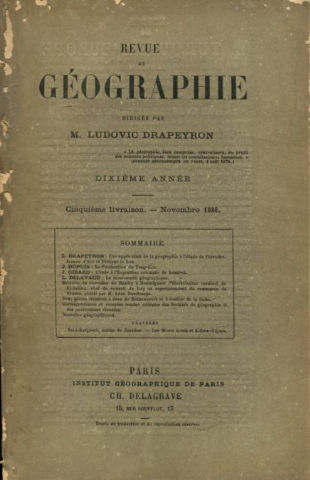 REVUE DE GEOGRAPHIE. NOVEMBRE 1886.