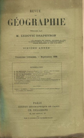 REVUE DE GEOGRAPHIE. SEPTEMBRE 1886.
