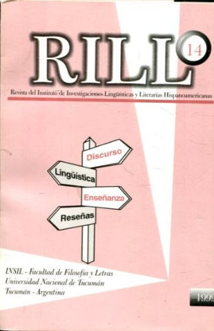 RILL. REVISTA DEL INSUITUTO DE INVESTIGACIONES LINGUISTICAS Y LITERARIAS HISPANOAMERICANAS NUM. 14.