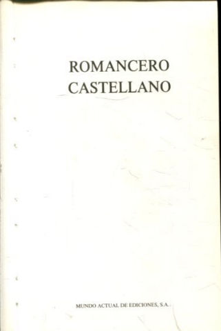 ROMANCERO CASTELLANO.