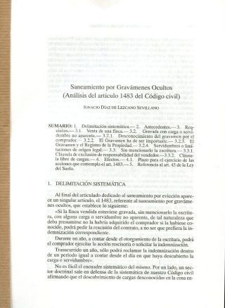 SANEAMIENTO POR GRAVAMENES OCULTOS.