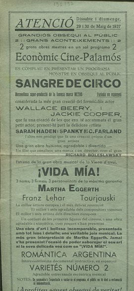 SANGRE DE CIRCO/ VIDA MIA/ ROMANTICA ARGENTINA / VARIETES NUMERO 2.