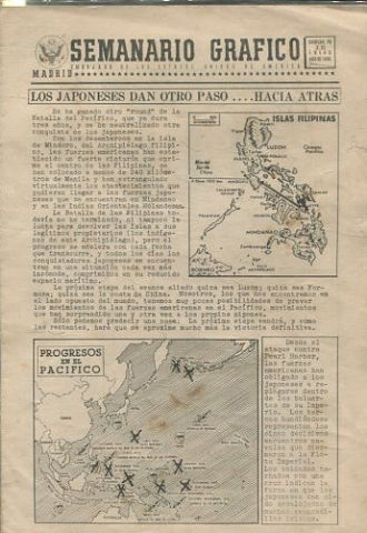 SEMANARIO GRAFICO. EMBAJADA DE LOS ESTADOS UNIDOS DE AMERICA MADRID. Nº 78-4 DE ENERO DE 1945.