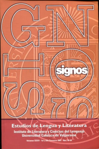 SIGNOS. ESTUDIOS DE LENGUA Y LITERATURA. NUMS. 49-50