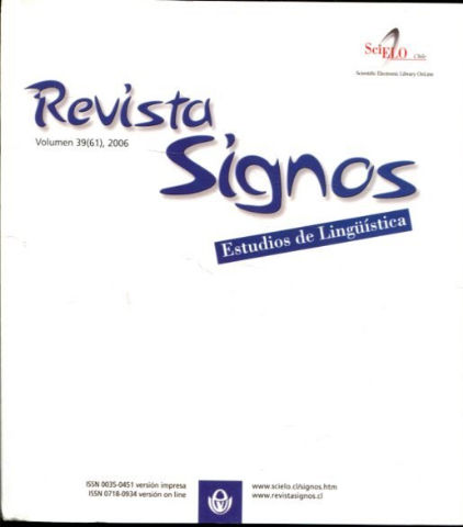 SIGNOS. ESTUDIOS DE LENGUA Y LITERATURA. NUMS. 61.
