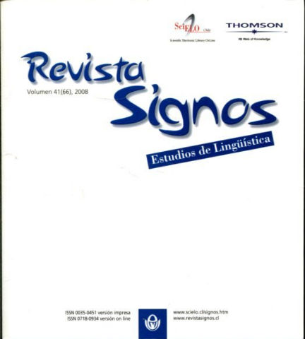 SIGNOS. ESTUDIOS DE LENGUA Y LITERATURA. NUMS. 66.