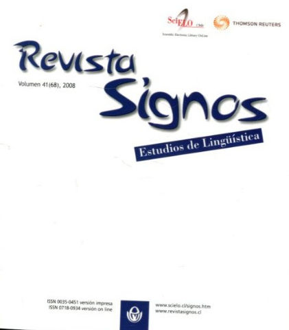 SIGNOS. ESTUDIOS DE LENGUA Y LITERATURA. NUMS. 68.