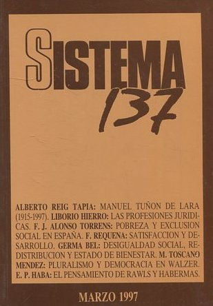 SISTEMA REVISTA DE CIENCIAS SOCIALES. MARZO 1997.