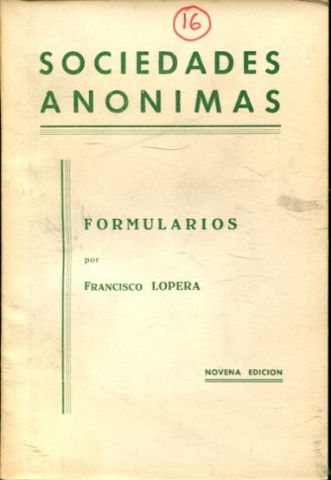 SOCIEDADES ANONIMAS. FORMULARIOS.