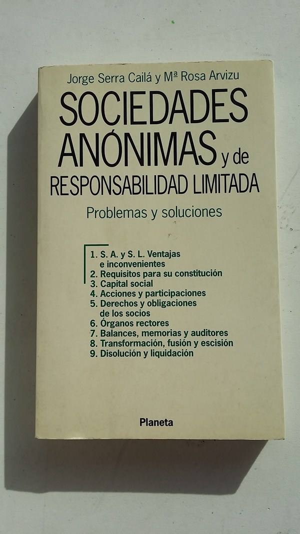 Sociedades anonimas y de responsabilidad limitada