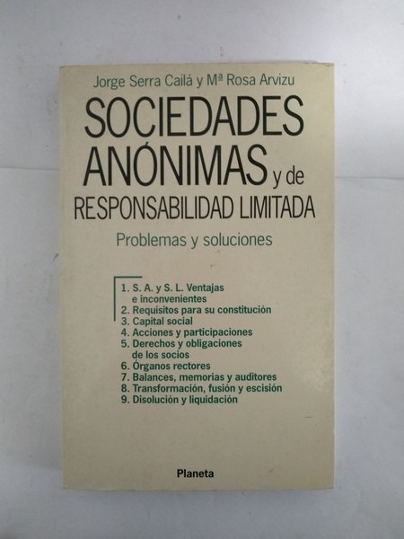 Sociedades anonimas y de responsabilidad limitada