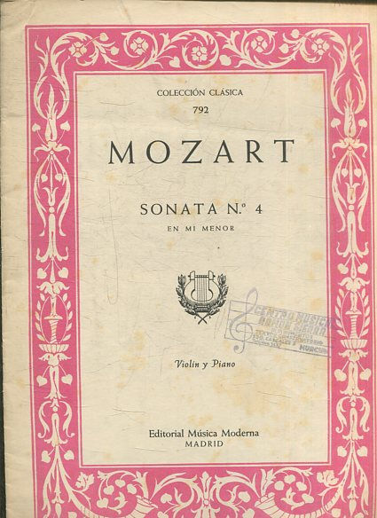 SONATA Nº. 4 EN MI MENOR. VIOLIN Y PIANO.