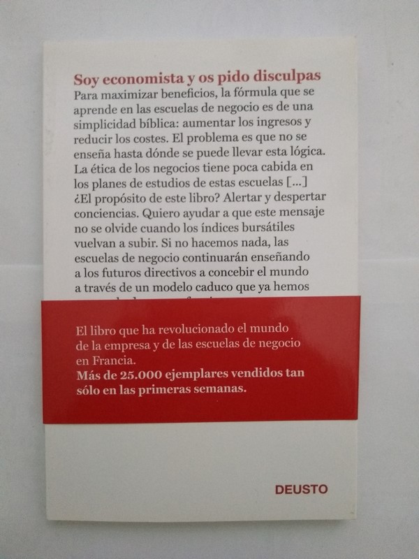 Soy economista y os pido disculpas