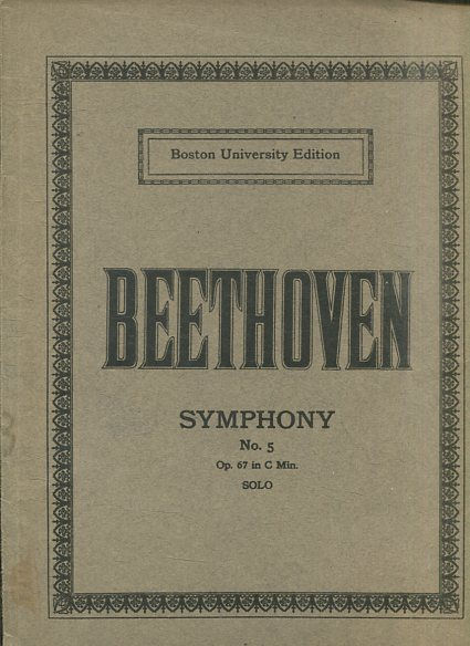 SYMPHONY Nº 5. OP. 67 IN C MIN SOLO.