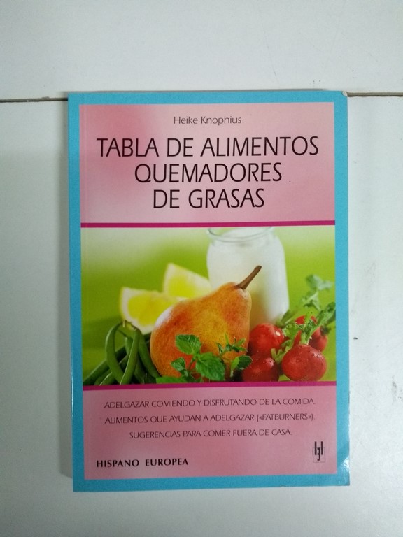 Tabla de alimentos quemadores de grasa