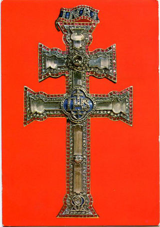 TARJETA POSTAL DE LA CRUZ DE CARAVACA, SANTISIMA Y VERACRUZ (PATRONA DE CARAVACA).