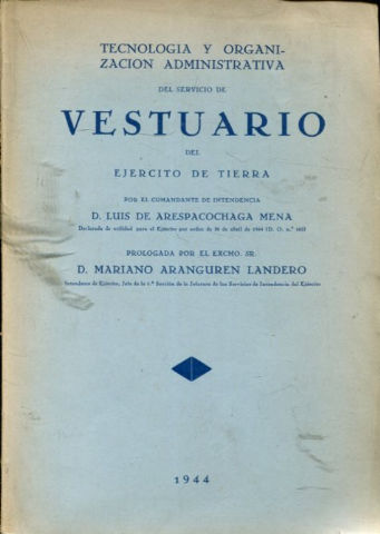 TECNOLOGIA Y ORGANIZACIÓN ADMINISTRATIVA DEL SERVICIO DE VESTUARIO DEL EJERCITO DE TIERRA.