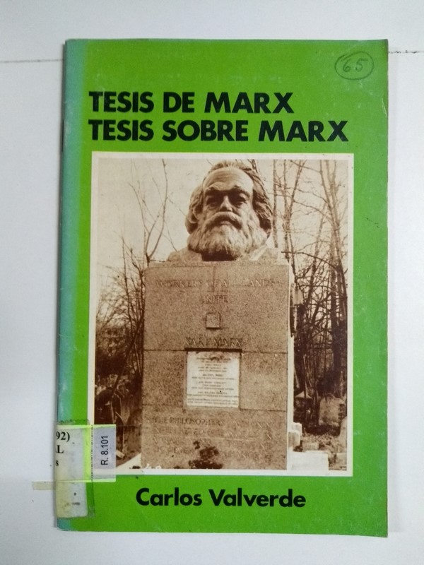 Tesis de Marx. Tesis sobre Marx