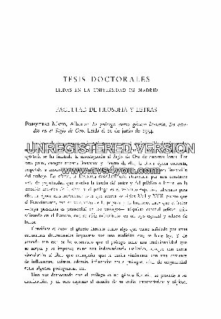 TESIS DOCTORALES LEIDAS EN LA UNIVERSIDAD DE MADRID.