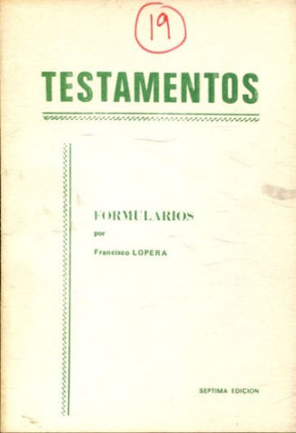 TESTAMENTOS. FORMULARIOS.